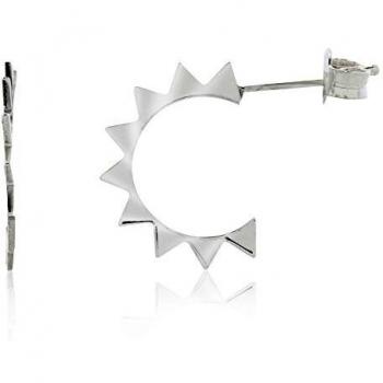 Aros de Plata 925 Diseño Triangular