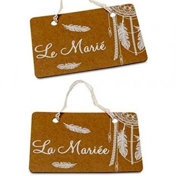 Pancarte de fête attrape-rêves marié(e)