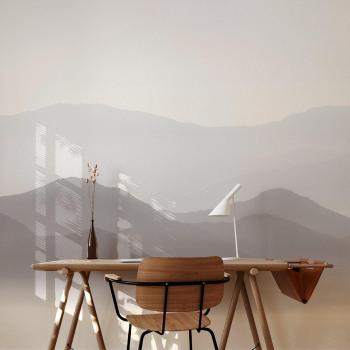 Paysage Brumeux Mural Beige
