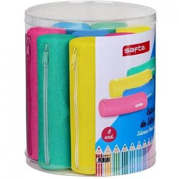 Astucci in silicone blu, set di 8, rotondi, 195 x 230 mm, S