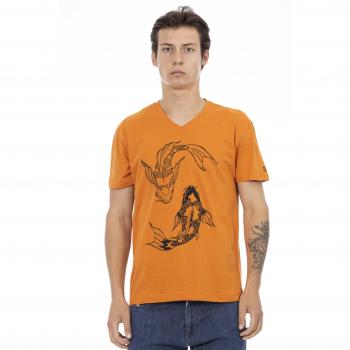 Trussardi Action V-Neck Orange T-Shirt