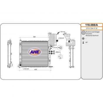 AHE Radiatore motore 118.088/A