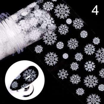 100x4cm Snowflake Nail Art Stickers for Christmas