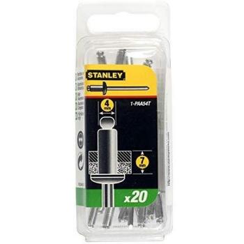 Stanley 1-PAA54 Aluminium Rivets 4 x 7mm Pack of 20
