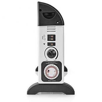 NEDIS Radiateur à Convection | 2000 W | 3 Niveaux de Chaleur | Minuterie | Thermostat Ajustable | Poignée Intégrée | Blanc