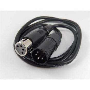 Câble de Longue Portée XLR 120 cm – Adaptateur Mâle/Femelle Noir à 4 Contacts