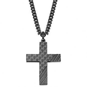 S Oliver Collier Noir 2022635 – Longueur 50 cm, épaisseur 4 mm, pendentif 45×26 mm