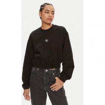 Calvin Klein Gemaakt van Geweven Label Dames Cropped Crewneck Trui