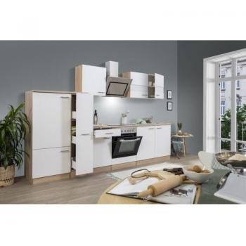 Cucina Blocco Vuoto Rovere Bianco 300cm