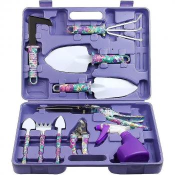 Pack outils de jardinage 10 éléments violet