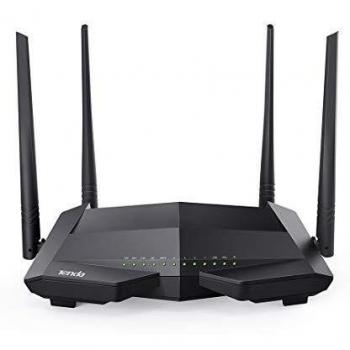 Tenda V1200 Smart Wi‑Fi Router – Dual Band (2.4 GHz/5 GHz), Fast Ethernet, Black