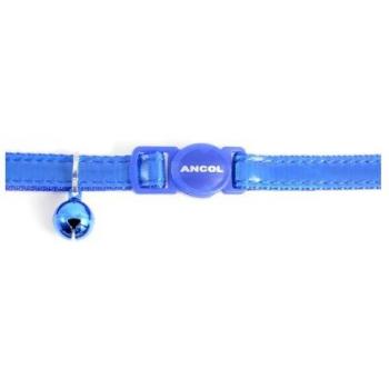Gloss Reflective Blue Cat Collar