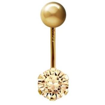Gold Banana Belly Solitaire Bar – Peach