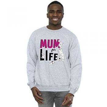 Disney Men's 101 Dalmatians Mum For Life Sweatshirt in Sport Grey, Large