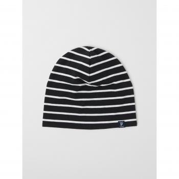 Children's Striped Fleece-Beaded Beanie