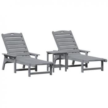 Mobili Lounge Grigio Light HDPE 3 Pcs