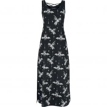 Robe Longue Gothic EMP Noir – Design Intégral pour Femme, Disponible S à XXL
