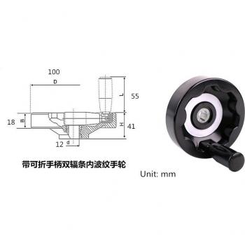 Rotating Handle Plastic Handwheel 10-20cm