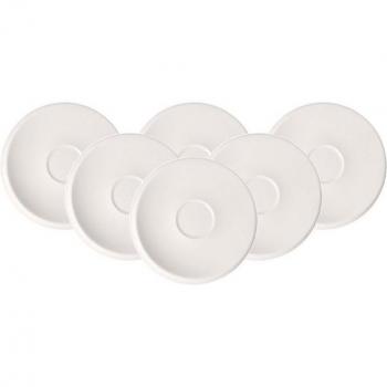 Villeroy & Boch Untertasse NewMoon 6er Set Weiß