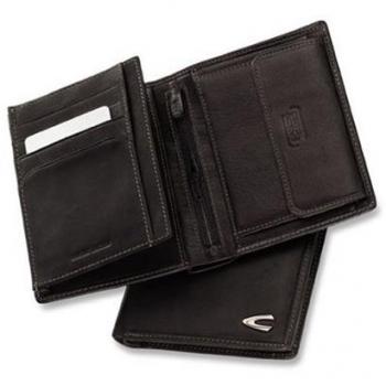 Camel Active Herrengeldbörse – Dunkelbraun, Metalllogo