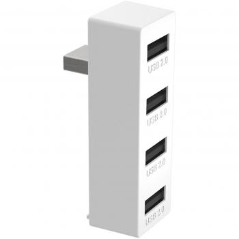 Dock USB 2.0 Sinknap 4‑en‑1 anti‑latence, anti‑interférences, compatible 4 manettes Xbox Series S – Blanc