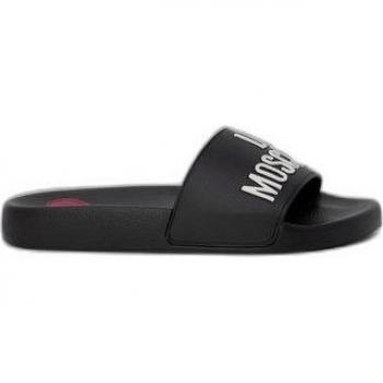 Love Moschino Female Black PVC Slides – US 9
