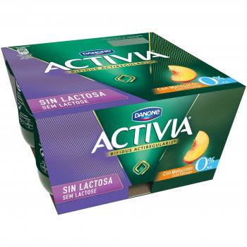 Activia Melocoton P-4: 4 paquetes de 120 g sin lactosa