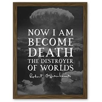 “Destroyer of Worlds” Robert Oppenheimer Slate Canvas
