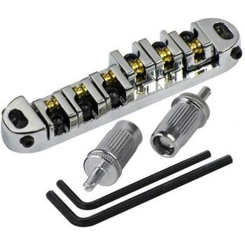 Chrome Plated Roller Saddle Bridge for Les Paul Electric Guitar