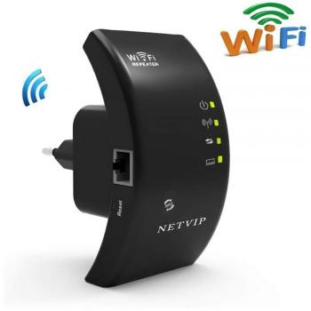 NETVIP N300 WLAN Range Extender, WLAN Repeater, Wireless Access Point