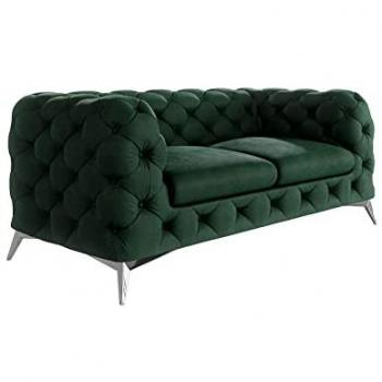 Chesterfield-Sofa Kalina 2-Sitzer mit Metallfüßen