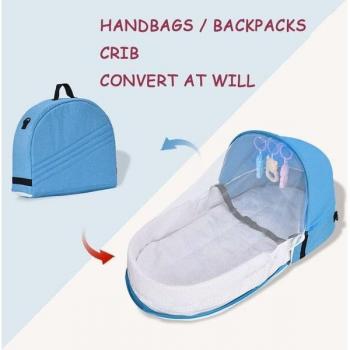 Sac à langer pliable avec lit bébé et barrière de sécurité pour enfants de 0 à 1 an, facile à transporter