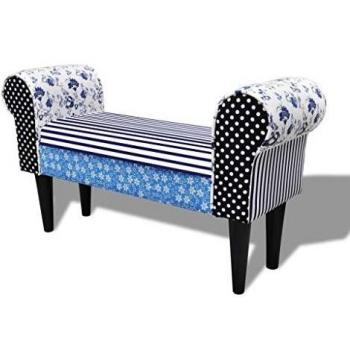 Rustic Blue & White Patchwork Seating