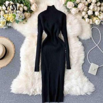 Robe d'hiver en tricot extensible
