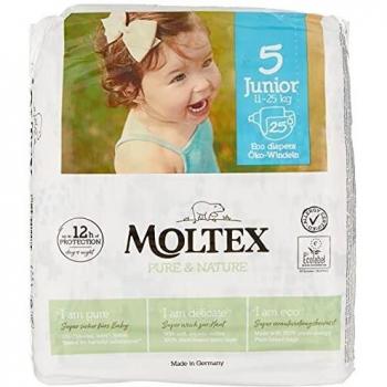 Pannolini moltex pure & nature junior 11-25 kg taglia 5 25 pezzi