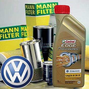 Kit tagliando olio motore 5lt Castrol EDGE Professional L 03 5W-30 + Filtri Mann per Golf IV (1J1, 1J5) 1.6 97-06