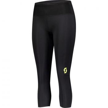 Malla pirata Scott RC Run negro logo amarillo mujer