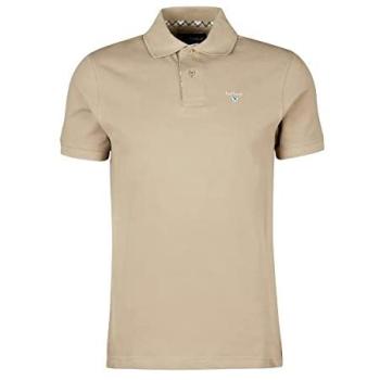 Eleganza Urbana Polo Barbour Uomo in Cotone Beige