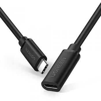 Câble USB‑C à double prise 0,5 m – Ugreen, Noir, 5 Gbps