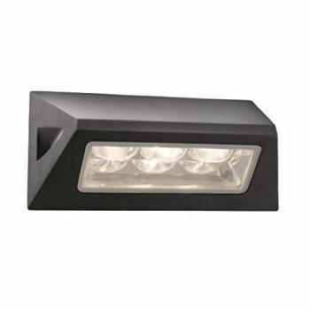 Lampe murale d’extérieur à 3 ampoules LED noire IP44 – Spot