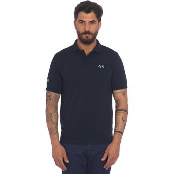 Camicia Polo Sun 68 Blu a Contrasto