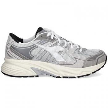 Diadora Mesh Lace-Up Sneakers, Gray male, Size 12 US