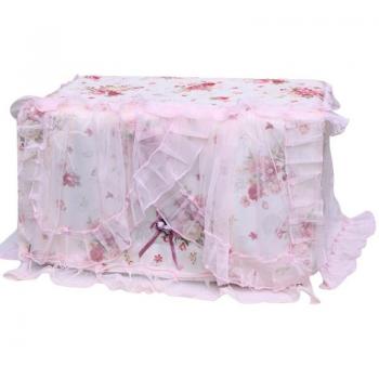 Pink Floral Microwave Oven Dust Cover