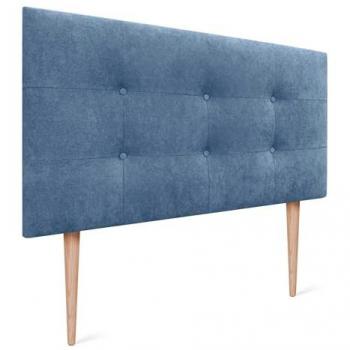 Cabecero de Cama Acolchado Capitoné 8cm de Grosor (Azul Tela)