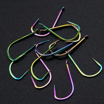 Colorful High Carbon Steel Fishing Hooks