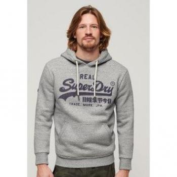 Superdry Felpa con cappuccio vintage VL Athletic Grey Marl 2XL (L)