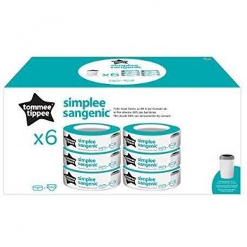 Tommee Tippee Simplee Sangenic Windeleimer-Nachfüllpackungen 6er Pack