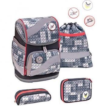 Belmil Schulranzen Set für Jungen 1-4 Klasse mit Patch Set