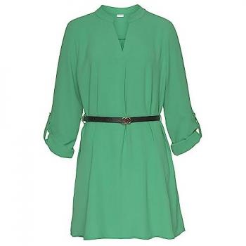 Damen Longbluse LASCANA, figurumspielend, Gr. 40, grün