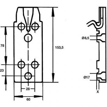 HELLA 9BP 501 Exterior Mirror Mount with 7‑Pin Connector